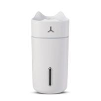 280ml Adorable Cat Ultrasonic Air Humidifier For Car Air Purify Freshner Usb Aroma Diffuser Fogger Color Lamp Humidificador white