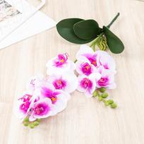 3 vnt Dirbtinės gėlės Phalaenopsis orchidėja netikros gėlės Plastikinės gėlės namų scenos išdėstymui gėlių kompozicijų dekoravimui violetinė