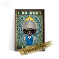 Humorous Spoon Animal Barber Poster Pet Beauty Shop Art Print Wall Painting Fun Minimalist Home Decoration 21cm×30cm NoFrame