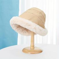 Žieminė šiluminė kepurė, dirbtinio kailio pliušinė pastorinta ausų apsauga Žvejo šiltesnė kepurė moterims Kalėdų dovana One Size Fits All chaki