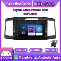 8 Inch 2 Din Android Car Radio Multimedia Video Player for Toyota Allion Premio T240 2001-2007 With Button Knob Carplay WiFi 2+32GB 1+32GB