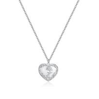 OPK Fashion Love Rose Titanium Steel Necklace sidabras