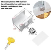 Durų langų užraktas stabdiklis reguliuojamas saugos langų durų užraktas su raktu veržliarakčiu durų rėmo saugos užraktas vaikų apsaugos set 1-4pcs gray