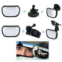 2 in 1 Kids Monitor Baby Rear View Mirror In-Car Baby Observation Mirror Car Rear Seat Child Safety Mirror Easy black