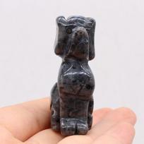 1 vnt. Mini natūralaus akmens ornamentas Dekoratyvinis šuns formos Reiki gydomasis akmuo Mažas namų dekoras Kalėdos Helovinas Baldai Papuošalai Dovanos 20x52 mm 20x52mm