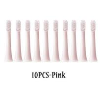 For Xiaomi Mijia T100 Replacement Brush Heads Sonic Electric Toothbrush Vacuum Dupont Soft Bristle Suitable Nozzles 10pcs Clean 10Pcs Pink