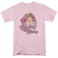 Aš myliu Lucy Saldus Sassy TV laida Šviesiai rožiniai Unisex marškinėliai S gray