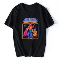 Cult Music Sing-Along Let's Summon Demons T-Shirt  Harajuku Streetwear Funny Aesthetic Cotton Printed Unisex Horror Black Tshirt L