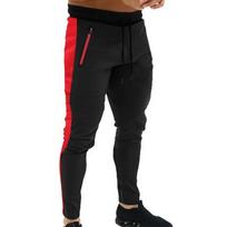 Vyriškos elastinės juostos Slim Fit kelnės sportinės vilnos kelnės Laisvalaikės siauros sportinės kelnės 2XL juoda