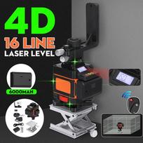 16 eilučių lazerio lygio žalios šviesos LED ekranas Automatinis savaime išsilyginantis 4D 360° sukamasis matavimas Horizontalus vertikalus kryžminis nuotolinio valdymo pultas
