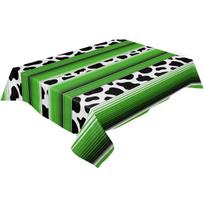 Karvės kailio raštas Juoda Balta Apvali Staltiesė Vandeniui atspari Vestuvių stalo dekoracija Staltiesė Virtuvės Valgomojo stalo užtiesalas 4pcs 33x48 Table mat black