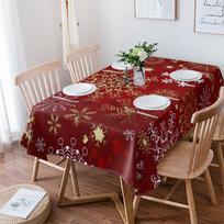 Kalėdinė snaigės tekstūros virtuvės reikmenys, svetainės kavos staliukas, namų dekoras, valgomojo stalas, vandeniui atspari staltiesė Diameter 153cm brown