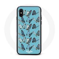 Coque Iphone XS max forêt papillons bleu mėlyna