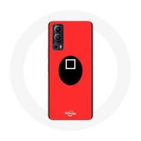 Case - Squid Game - Vivo Y72 - Soft - Red - Square Mask raudona