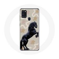 Case - Samsung - Galaxy A21S - Black - Soft - Horse Breed juoda