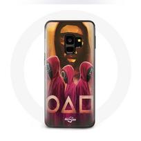 Coque pour Samsung Galaxy S9 Squid Game Masques Triangle carré et Cercle dessin