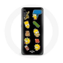 Case - The Simpsons - Huawei P20 - Soft - Black - Stickers juoda