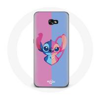 Coque pour Samsung Galaxy A5 2017 Stitch et angel bleu rose