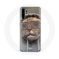 Coque pour Huawei P30 pro Chat avec une capuche photo drole Animaux