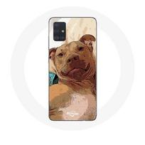 Coque pour Samsung Galaxy A71 American Pit Bull Terrier Marron ruda