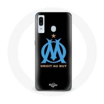 Coque pour Samsung Galaxy A40 Logo Olympique de Marseille Fond Noir juoda