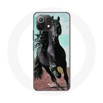 Coque pour Xiaomi Mi 11 Lite Le Cheval Noir De La Race Frisonne