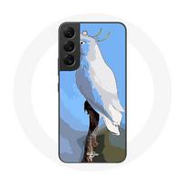 Coque pour Samsung Galaxy S21 FE Cacatoès Perroquets blanc Oiseaux