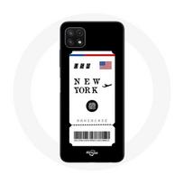 Coque pour Samsung Galaxy A22 5G Billet d'avion New York