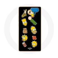 Coque pour Huawei Mate 8 Les Simpson autocollants fond noir