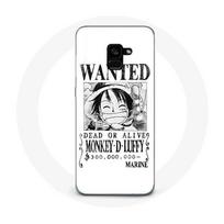 Coque pour Samsung Galaxy A8 Plus One Piece Manga affiche de recherche Blanche balta