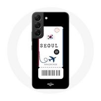 Coque pour Samsung Galaxy S21 FE Billet d'avion Seoul Corée du Sud