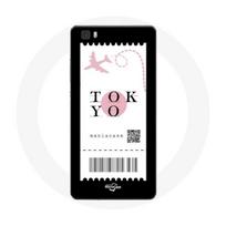 Dėklas Huawei P8 Lėktuvo bilietas Tokijas Japonija