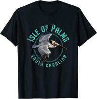 Isle Of Palms South Carolina Pelican Design Unisex T-Shirt XXXXL gray
