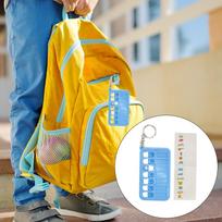 Memo Board Keychain Bag Pendant Chore Chart with List Cards Stickers Metal Keyring for orange