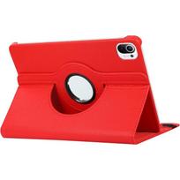 360 Rotating Stand Holder Cover For Xiaomi MiPad 5 pro 12.4inch 2022 PU Leather Shell Case Tablet Protective Skin Bracket raudona