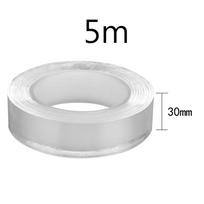 3M/5M Nano Double-Sided Tape Grip Reusable Traceless Removable Transparent Adhesive Sticker Kitchen Bathroom Washable Tapes 1mm*30mm*5