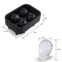3D Kaukolės Silikoninė Forma Ledo Kubelių Padėklas Forma Ledo Gaminimo Mašina Ledo Rutulių Forma Viskiui Vynui Kokteiliams Ledo Kubelių Forma Ledo Rutulių Forma black