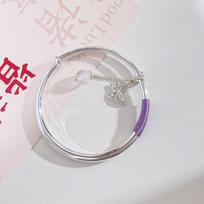 Zuyin 999.9 New Chinese Style Chinese Landscape Weaving Butterfly Love Flower Bracelet Design Best Friend Bracelet, Luxury Gift Adjustable size