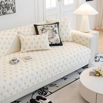 European-Style Cotton Sofa Cushion Four Seasons Universal Cotton Sofa Cover Cloth High-Grade Non-Slip Sofa Cushion 70*70cm gray