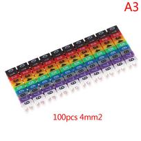 Spalvingi C tipo kabelių žymekliai, numeruotos etiketės laidams 1,5/2,5/4/6 mm²