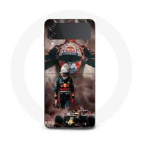 Coque Samsung Galaxy Z Flip4 verstappen éclair Formule 1 Casque F1