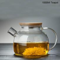 1 l stiklinis arbatinukas karščiui atsparus gėlių arbatos puodas Virdulys Didelis skaidrių vaisių sulčių indelis Keraminiai buitiniai gėrimai 1000Ml Teapot(1pc)