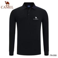 Camel Spring and Autumn New Embroidery Men's and Women's High Quality 100 Cotton Polo Long Sleeves Breathable and Comfortable L juoda