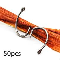 50Pcs Barb Curved Fly Fishing Hooks for Dry Tying Trout 14.4mmx24.1mm