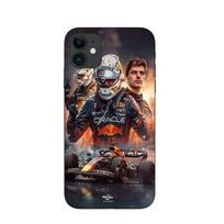 Phone case - MANIACASE - Iphone 12 mini - Silicone - Flexible - Max Verstappen F1 art wallpaper juoda