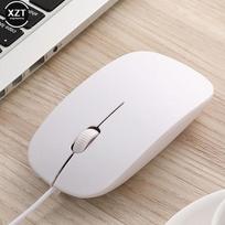 Neutrali laidinė pelė 2,4 GHz su USB kabeliu, ergonomiškos itin plonos pelės PC nešiojamam kompiuteriui, verslo kompiuteriui, biuro pelė 1,2 m juoda