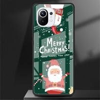 Glass Case For Xiaomi Poco X3 NFC 11 Lite 11T F3 M3 For Redmi Note 11 10 9 8 Pro 10S 9S 9A 9C Phone Cover  Snowman Christmas Xiaomi Poco X3 NFC gray