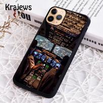 Krajews Cool Airplane Cockpit Phone Case Cover For iPhone 14 5 SE 6s 7 8 plus X XR XS 11 12 13 pro max Samsung S21 S22ultra Plus Samsung S22ultra gray