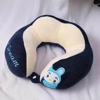 Animacinis mielas U formos kaklo pagalvė Minkšta patogi kelioninė pagalvė Masažinė kaklo pagalvė Miegui Lėktuve Automobilyje Biure Dienos miegui Galvos atrama 28x28cm
