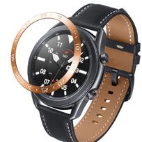 Metalinio dangtelio plieninis žiedas, skirtas Galaxy Watch 3 45 mm plieniniam dėklui auksas